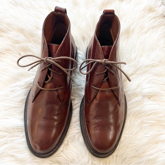 Stacy Adams Brown Genuine Leather Lace Up Ankle Boots Men’s Size 8M - Picture 3 of 8